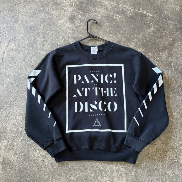 Panic at the Disco Crewneck Sweatshirt Mens S Black Death of a Bachelor - Picture 1 of 9